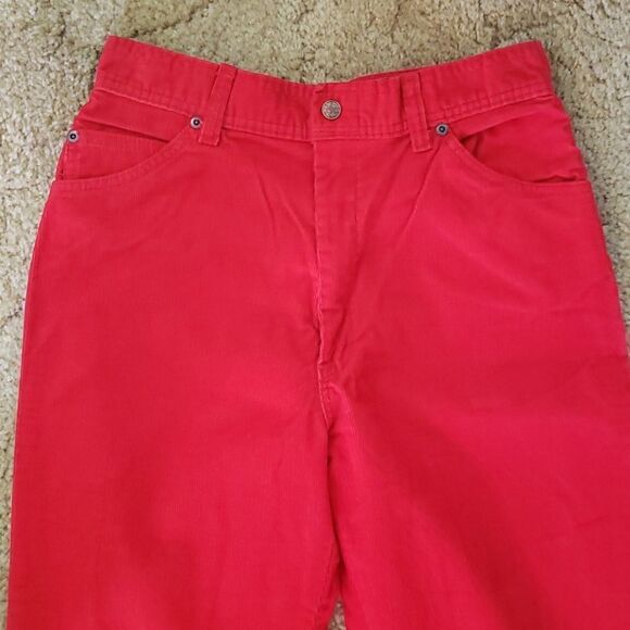 Vintage Bright Red HHS Corduroy Pants Junior Sz 13 - Picture 2 of 7